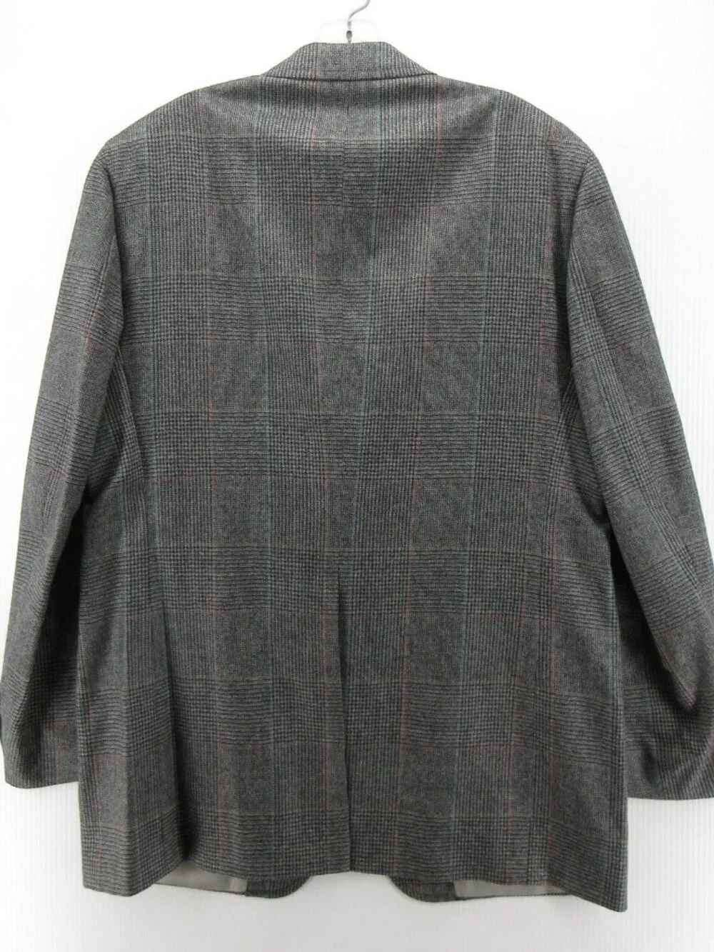 VINTAGE Majer Sport Coat 44 Blazer Pure Wool Glen Plaid Jacket USA *